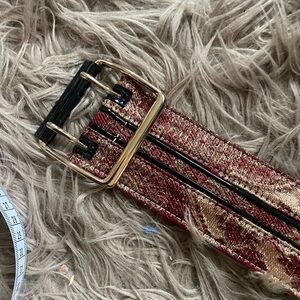 Banana Republic Gold and Red Women's Belt